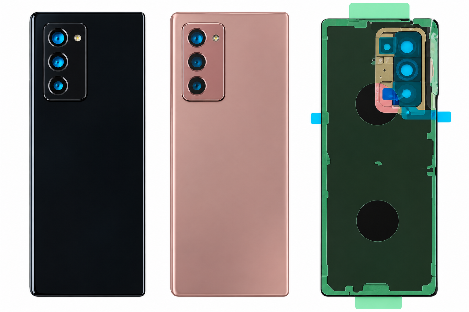 Compatible Replacement for Samsung Galaxy Z Fold 2 Back Panel – Black, Rose Gold